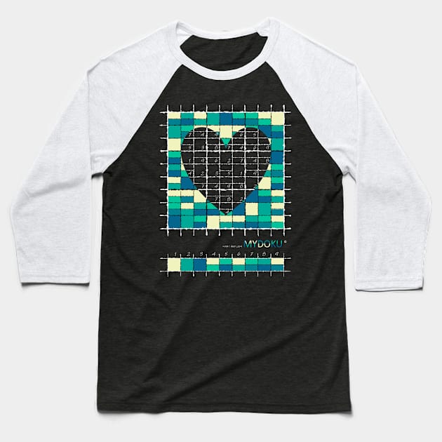 Mydoku_W006_H001_004_F: Sudoku, Sudoku coloring, logic, logic puzzle, holiday puzzle, fun, away from screen Baseball T-Shirt by Mydoku